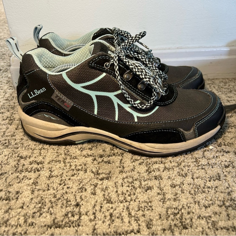 L.L. Bean Black & Blue Waterproof Tek 2.5 Lace-Up Sneakers Size 9